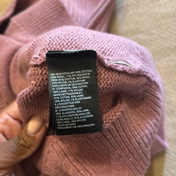 The North Face Sweater Womens XL Mesa Rose Wool Blend Crestview 1/4 Zip Pullover - Picture 6 of 10